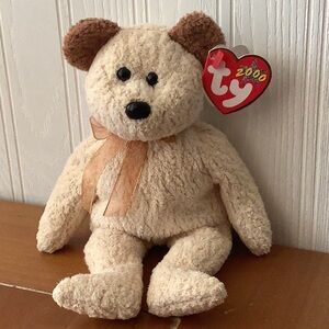 Ty Cream and Brown Dog Toy